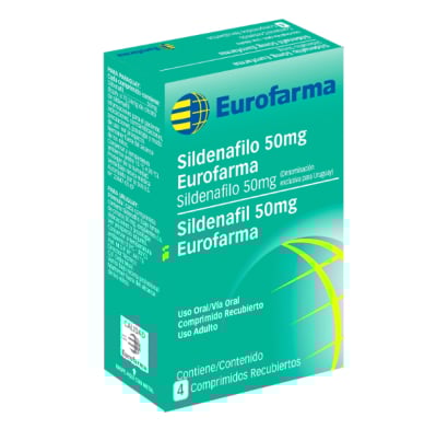 Sildenafil 50 mg 4 Comprimidos Recubiertos