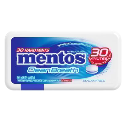Mentos Clear Breath Peppermint sin Azúcar 12 Unidades