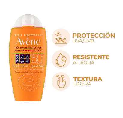 Protector Solar Avène Fluide Sport Fps50+ 100 Ml