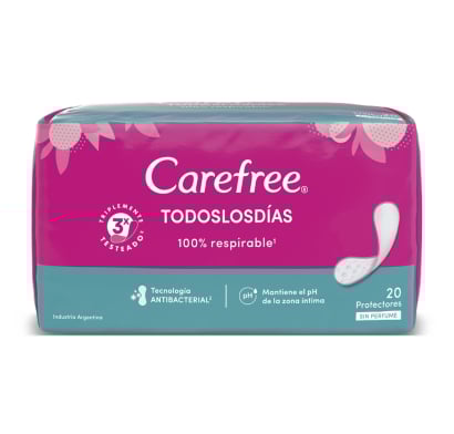 Protectores Diarios Carefree Todos los Días 20 Unidades