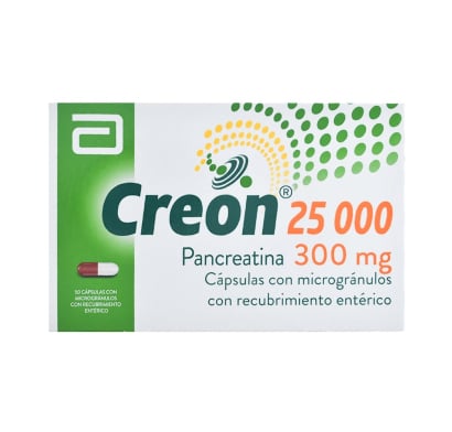 Creon 25000 300 mg 50 Cápsulas con Microgránulos