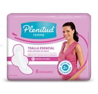 Toallas para Incontinencia Plenitud Femme Esencial 8 Unidades