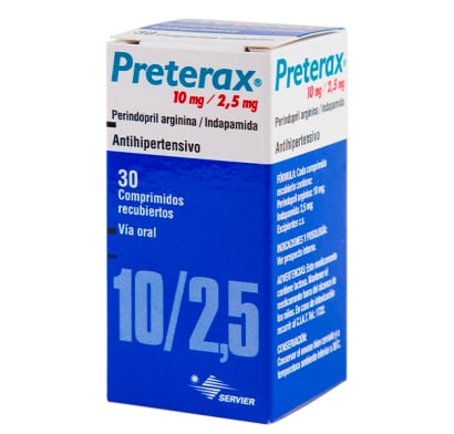 Preterax 10 mg / 2.5 mg 30 Comprimidos