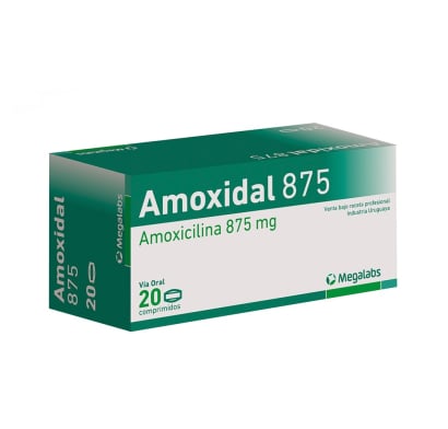 Amoxidal 875 mg 20 Comprimidos