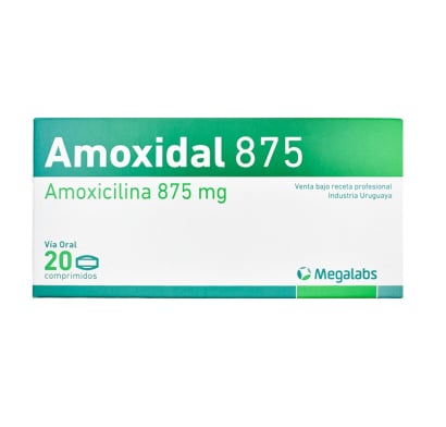 Amoxidal 875 mg 20 Comprimidos