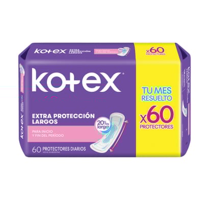 Protectores Diarios Kotex Largo Respirable 60 Unidades