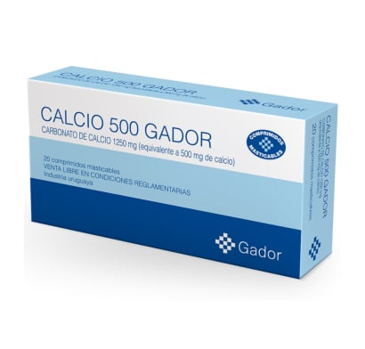Calcio Gador 500 mg 20 Comprimidos