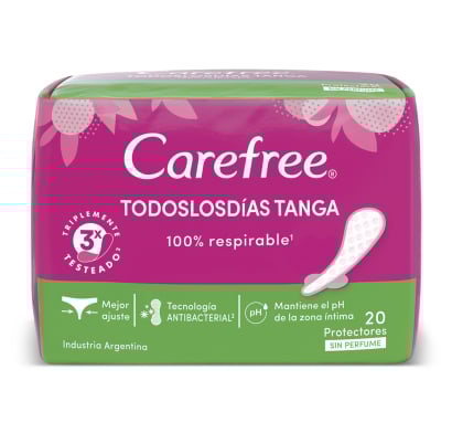 Protectores Diarios Carefree Todoslosdías Tanga 20 Unidades