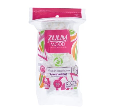Discos Desmaquillantes Zuum Algodón 50 Unidades