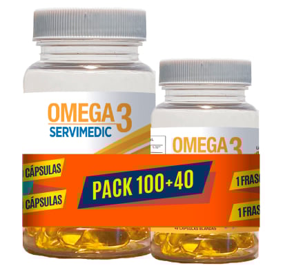 Omega-3 Servimedic 100 + 40 Cápsulas Blandas