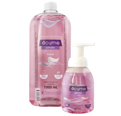 Jabón Líquido en Espuma Écume Aurora para Manos 1 l + Jabón Líquido para Manos 300 ml
