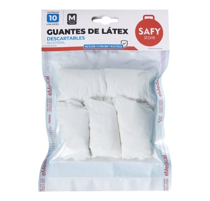 Guantes de Latex Safy Talle M 10 Unidades