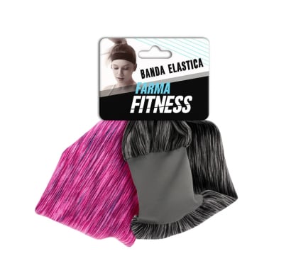 Vincha Deportiva Farma Fitness Ancha 2 Unidades
