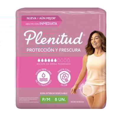 Pañales para Adultos Plenitud Femme Pants P/M 8 Unidades
