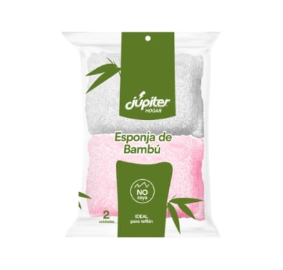 Esponja de Limpieza Júpiter de Bambú 2 Unidades