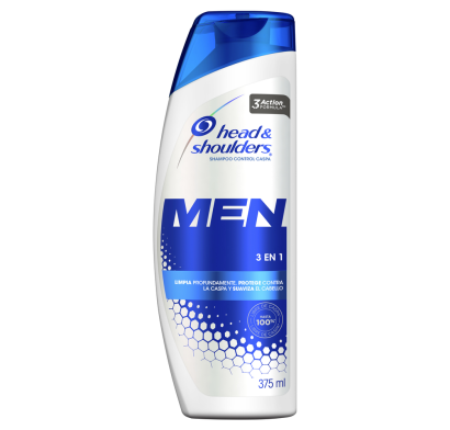 SHAMPOO HEAD AND SHOULDERS 3 EN 1 FOR MEN 375 ML