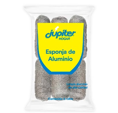 Esponja de Limpieza Júpiter Aluminio 6 Unidades