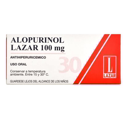 Allopurinol Lazar 100 mg 30 Comprimidos