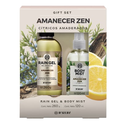 Set Gel de Ducha Rain Gel Amanecer Zen Corporal 260 g + Body Mist 120 ml