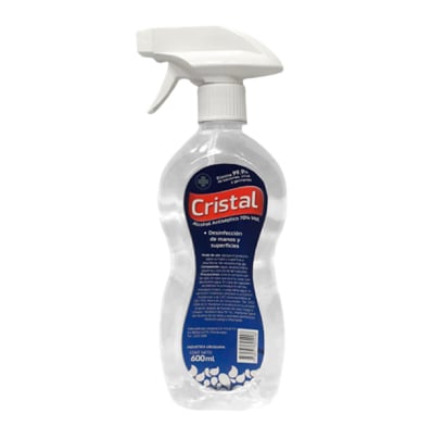 Alcohol Cristal Antiséptico 70% Recarga 600 ml