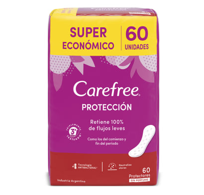 Protectores Diarios Carefree 60 Unidades
