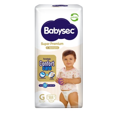 Pañales Babysec Super Premium G 88 Unidades