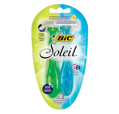 Afeitadora Bic Soleil Verde/celeste 2 Unidades