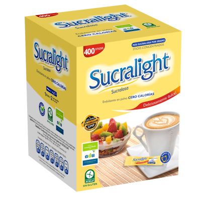 Edulcorante Sucralight Polvo 400 Bastones