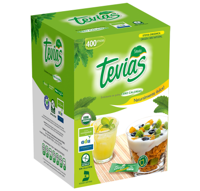 Edulcorante Tevias Polvo 400 Bastones