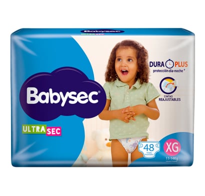 Pañales Babysec Ultra Sec XG 48 Unidades