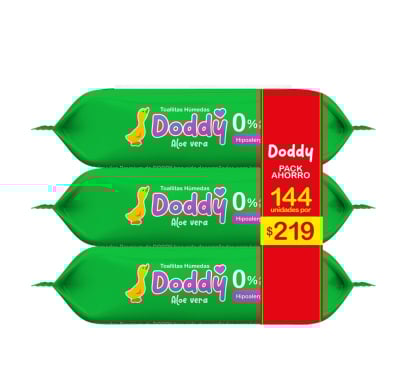 Toallitas Húmedas Doddy Aloe Vera 150 Unidades