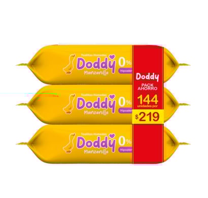 Toallitas Húmedas Doddy Manzanilla 150 Unidades