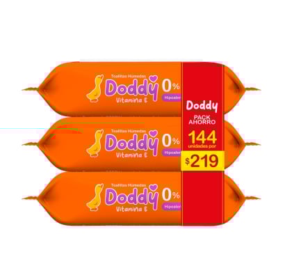 Toallitas Húmedas Doddy Vitamina E 144 Unidades
