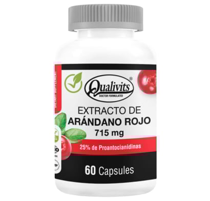Extracto de Arándano Rojo Qualivits 715 mg 60 Cápsulas