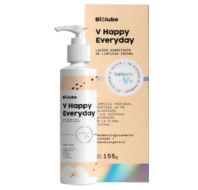 Loción de Limpieza Íntima Biolube V Happy Everyday 155 g