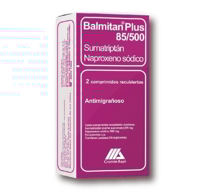Balmitan Plus 85 mg / 500 mg 2 Comprimidos