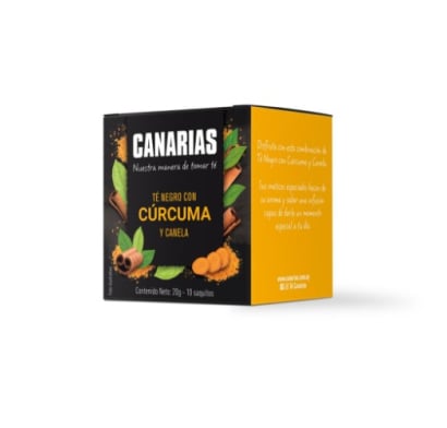 Té Negro Canarias Cúrcuma y Canela 10 Saquitos