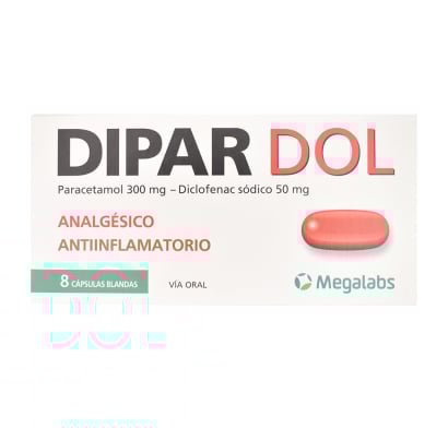 Dipar Dol 300 mg/50 mg 8 Cápsulas Blandas