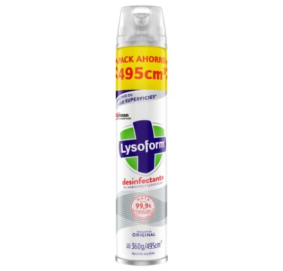 Desinfectante de Ambientes en Aerosol Lysoform Original 495 ml