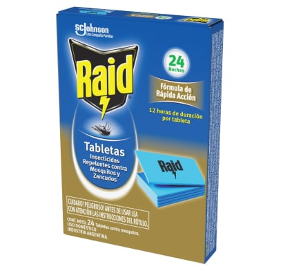 INSECTICIDA EN TABLETAS RAID X24