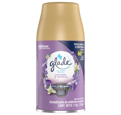 DESODORANTE DE AMBIENTES GLADE AUTOMATICO LAVANDA VAINILLA REPUESTO 175G