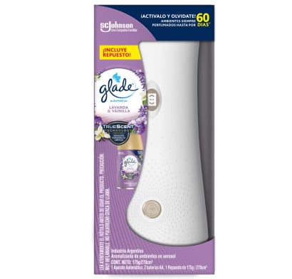 Aromatizante de Ambiente Automático Glade Lavanda y Vainilla + Repuesto 175 g