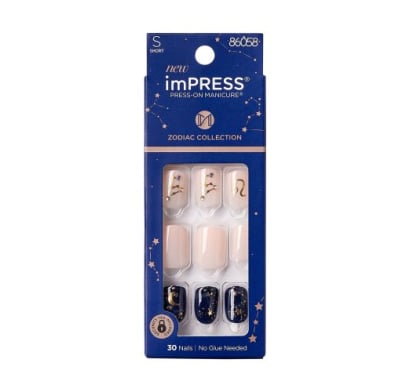 Uñas Postizas Impress Kiss Leo Colección Zodiac
