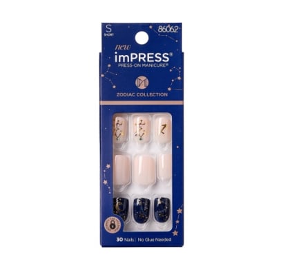 Uñas Postizas Impress Kiss Sagitario Colección Zodiac