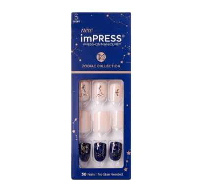 Uñas Postizas Impress Kiss Piscis Colección Zodiac