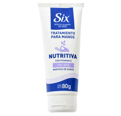 Crema de Manos Six Nutritiva con Manteca de Cacao 80 g