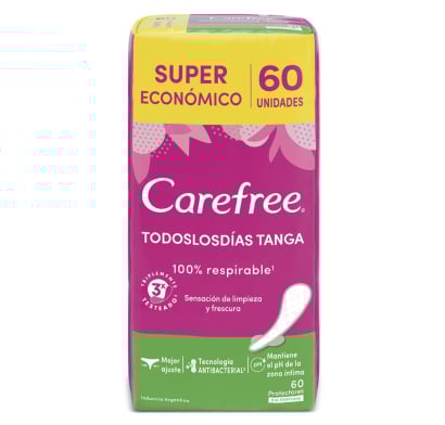 Protectores Diarios Carefree Todos los Días Tanga 60 Unidades