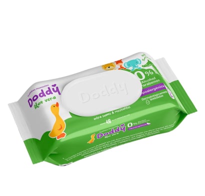 Toallitas Húmedas Doddy Aloe Vera 48 Unidades