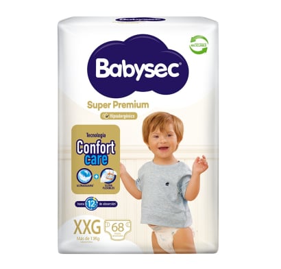 Pañales Babysec Super Premium XXG 68 Unidades