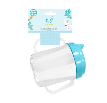 Vaso Entrenador Rabbit Azul 210 ml